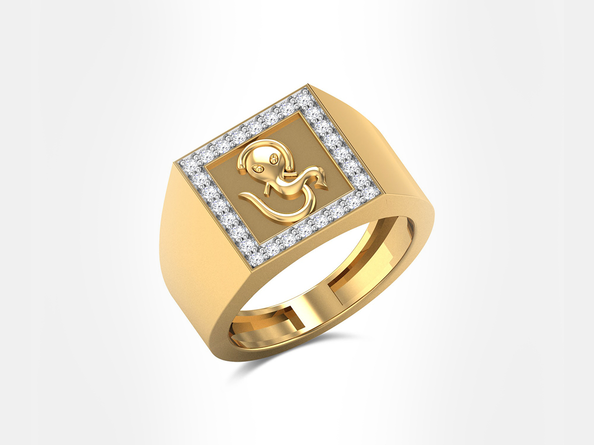 Attractive Ganesh Design Finger Rings - South India Jewels